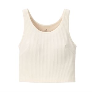 MUJI cream cropped bra tank top in M